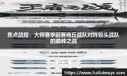 焦点战报：大师赛季前赛商丘战队对阵包头战队的巅峰之战